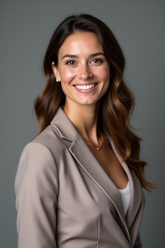 Portrait professionnel femme en studio
